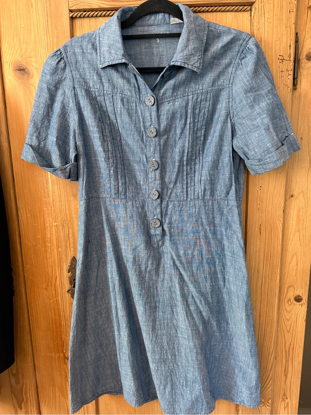 Paper Denim & Cloth Chambray Button-Front Midi Dress - Denim Blue